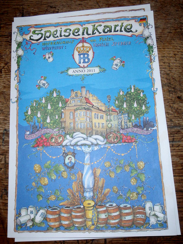 Hofbräuhaus menus.